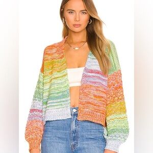 Revolve 525 America Ombre Cardigan in Papaya